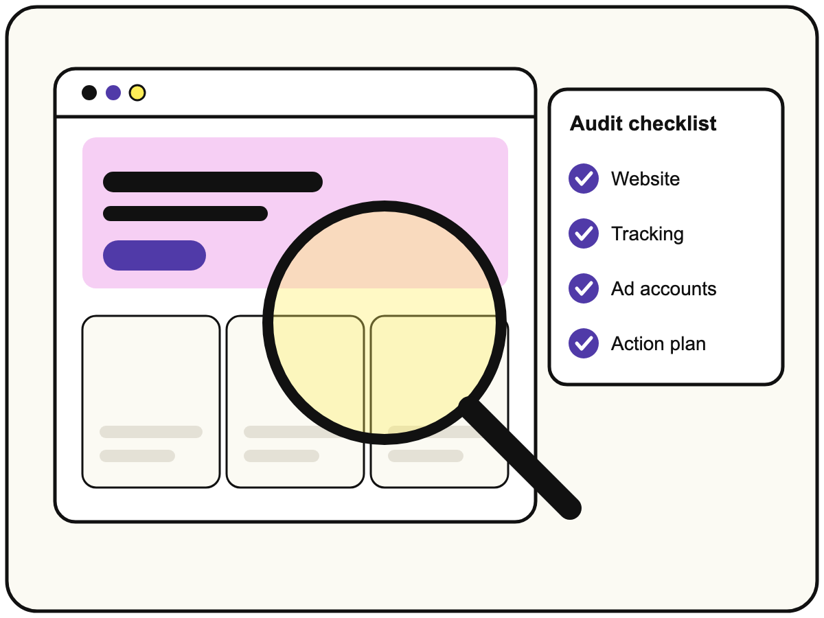 Free ad audit checklist reviewing a website